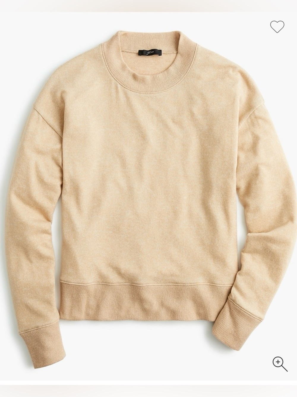 J. Crew Supercozy Mockneck Pullover Beige Sweater Medium